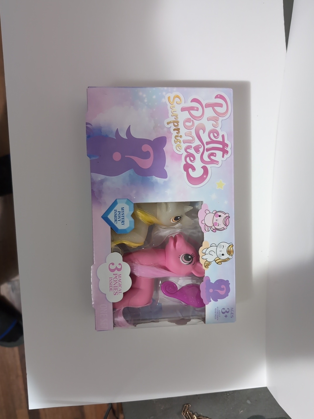 Pink & Gray Pony Toy Set